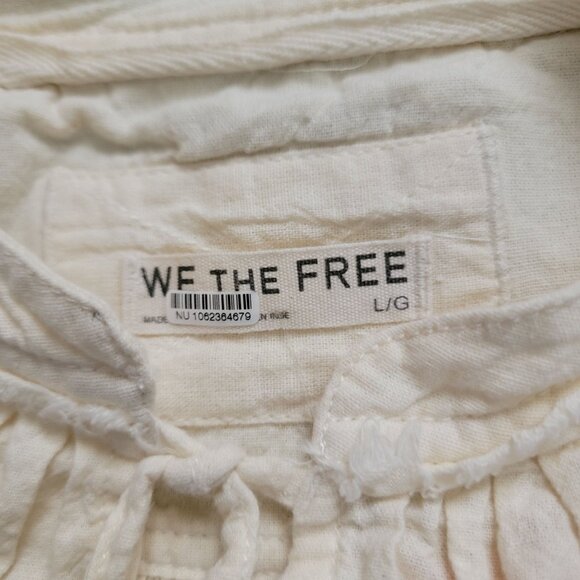 Free People Ships And Sails Embroidered Top Womens L Nautical Floral Boho Chic - Picture 5 of 9